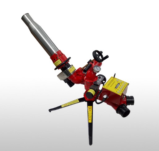 移動式水力自擺消防炮_消防電控移動消防泡沫水兩用炮_電動高壓消防水炮3