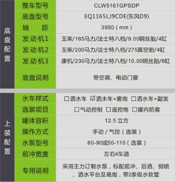 國(guó)六東風(fēng)(D9)12.5方灑水車+霧炮 國(guó)六東風(fēng)(D9)12.5方灑水車+霧炮