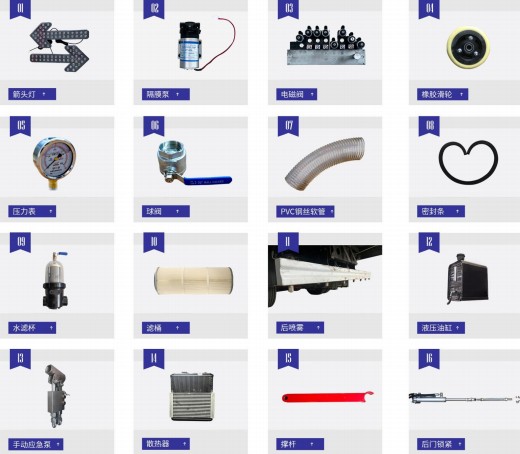 東風天錦后置吸塵車常用配件 東風天錦后置吸塵車常用配件